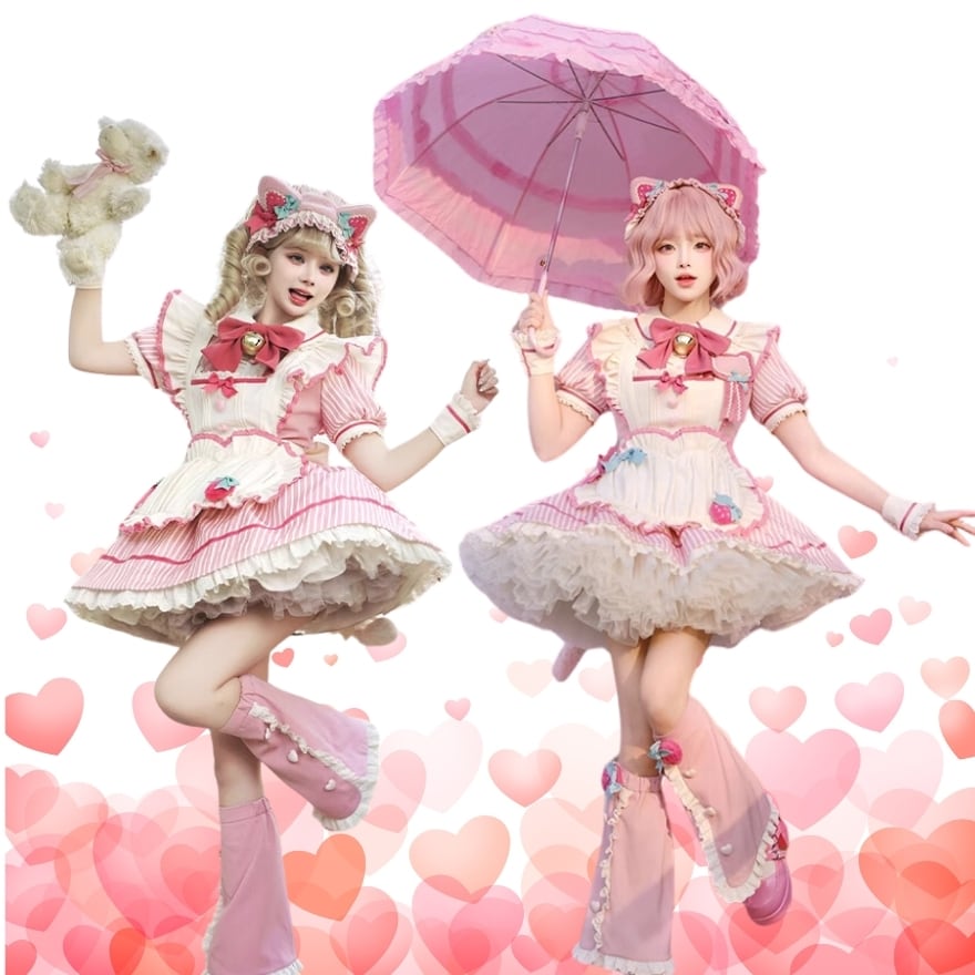 SEASONZ 予約販売品 ゆめかわ アイドル衣装 6点 フルセット 双子コーデ メイド服 コンカフェ イベント衣装 原宿スタイル ろりーた 生誕祭