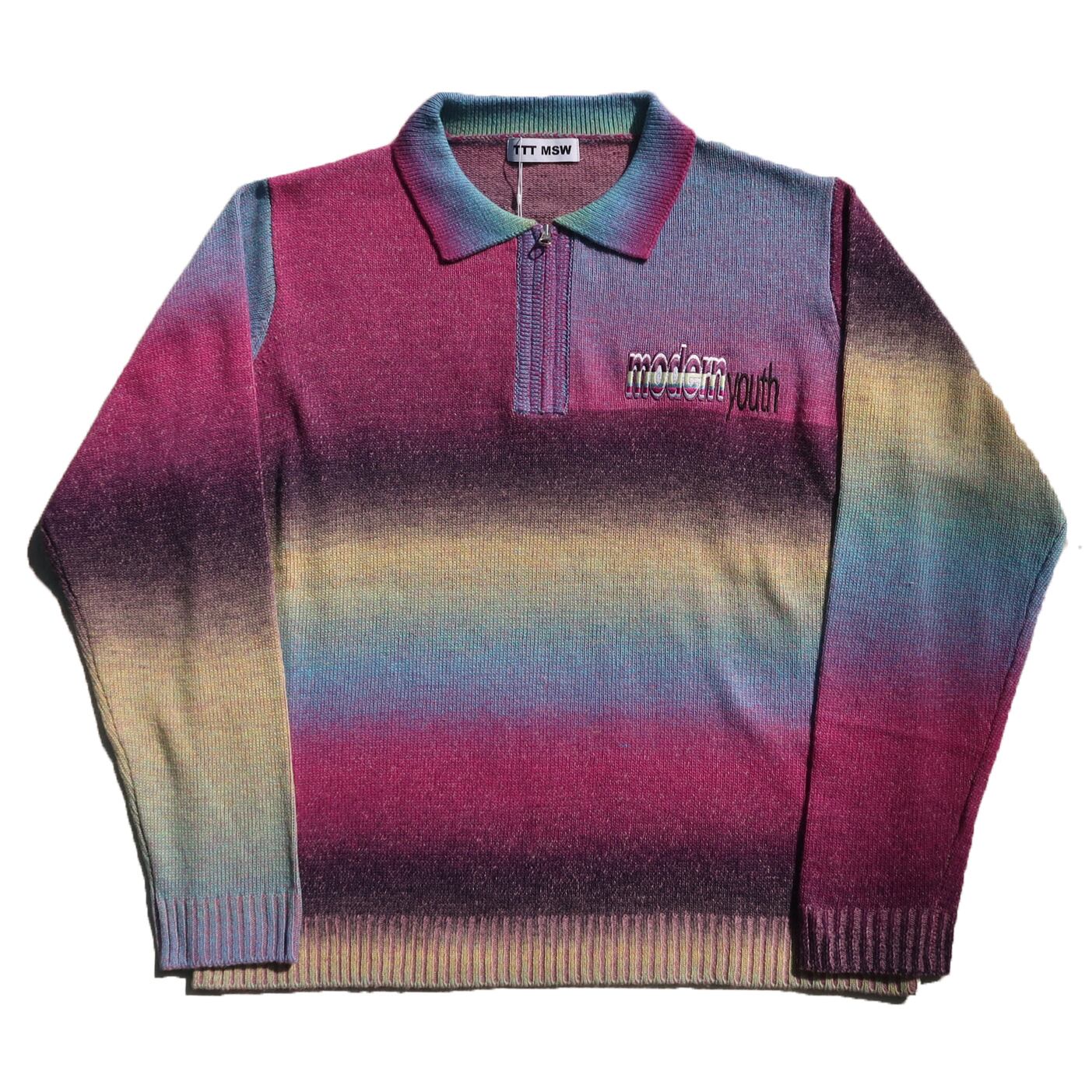 TTT MSW 22AW KASURI Knit Polo ニット - ニット/セーター