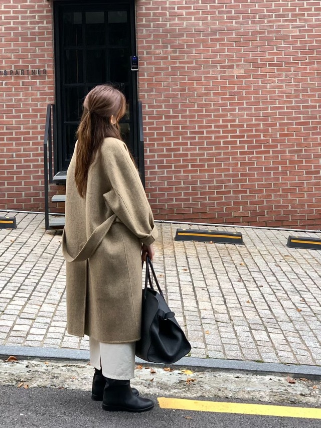 (予約) verveine / Serin Shetland handmade coat 2color