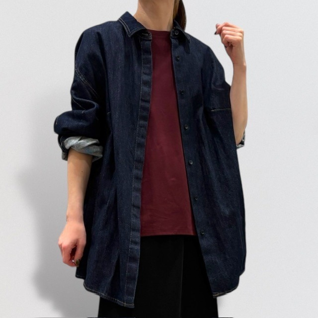 cafune 9oz デニム コクーン シャツ