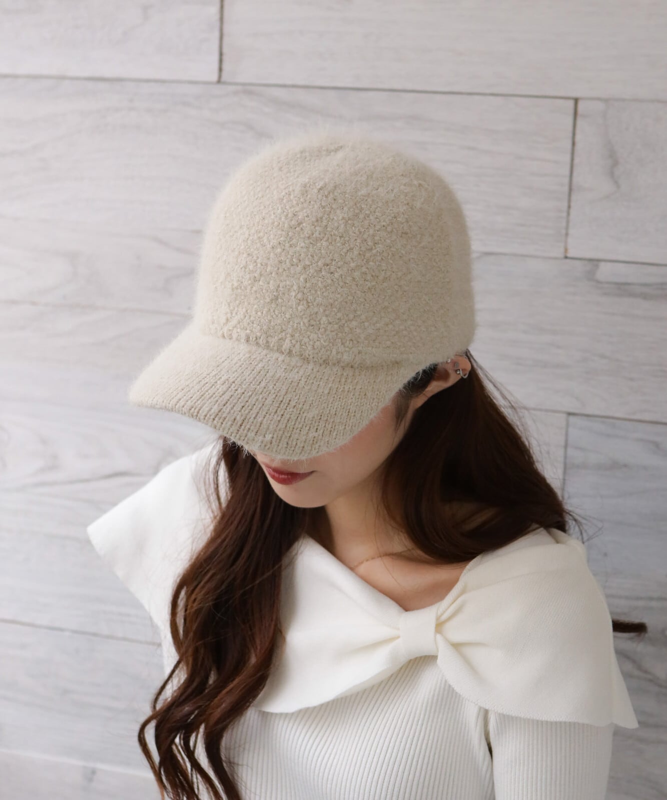 【SELECT】アジャスターゴムアンゴラキャップ