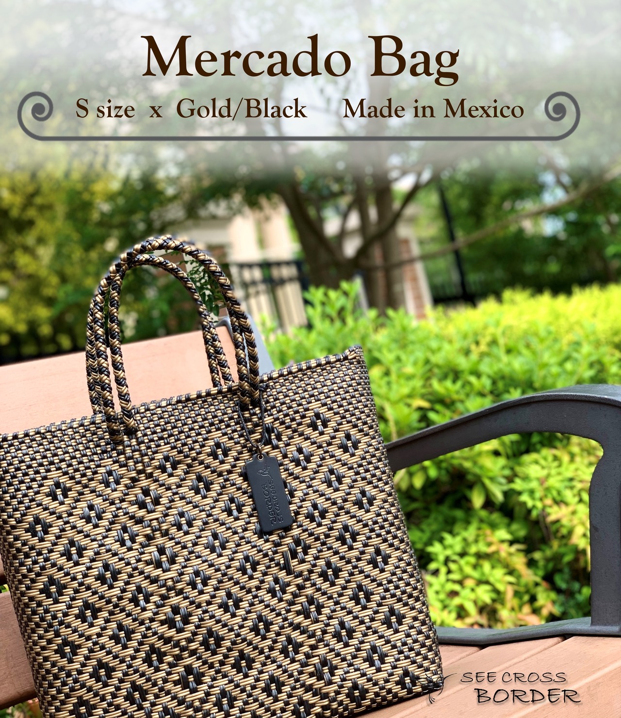 S Mercado Bag (Normal handle) Gold/Black