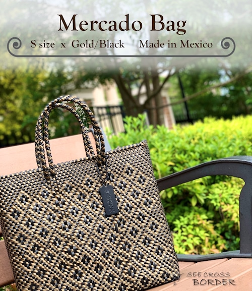 S Mercado Bag (Normal handle) Gold/Black