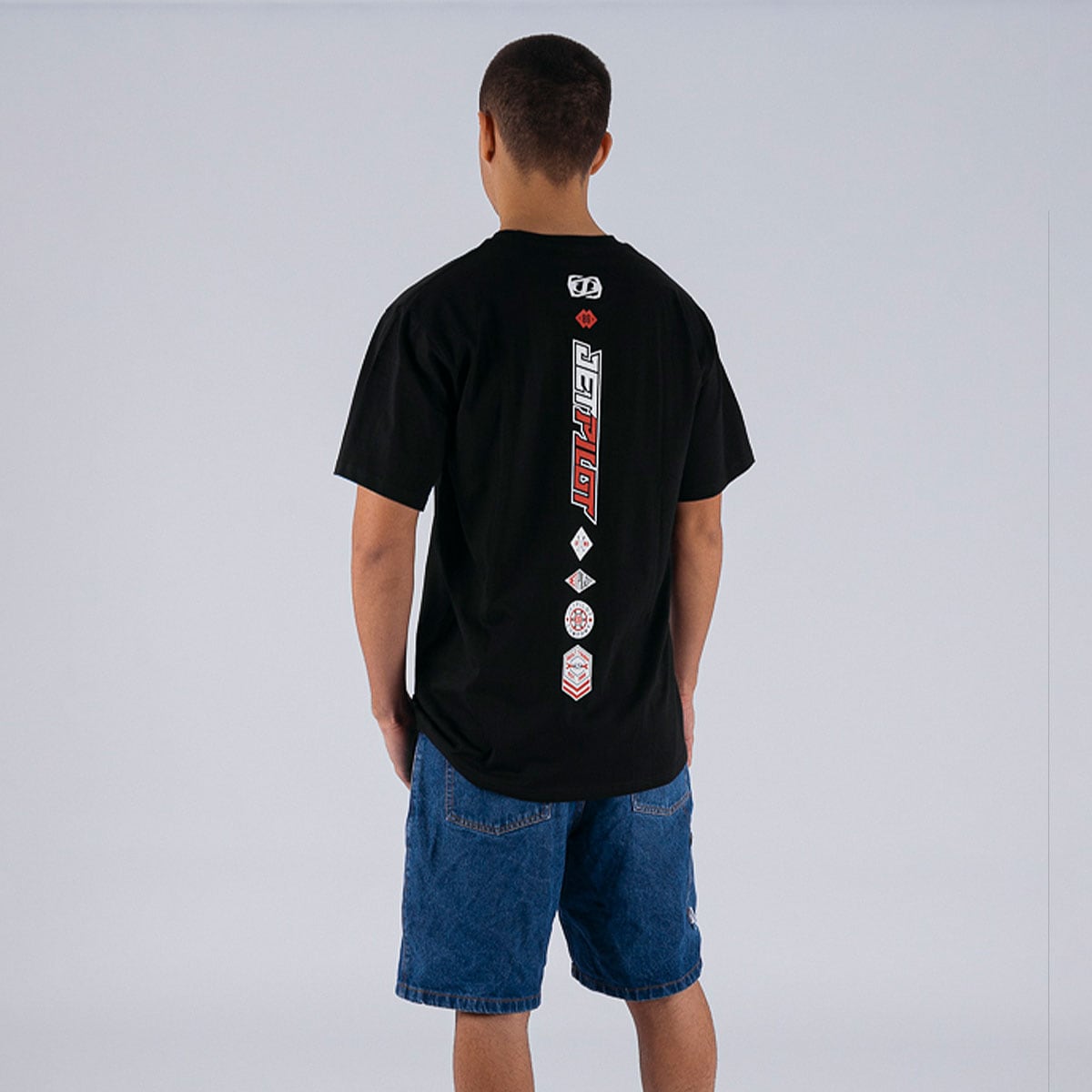タフ スパイナル TEE ブラック ホワイト Tシャツ 半袖 W26601 JETPILOT