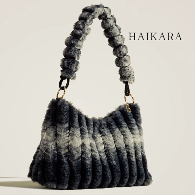 Stylish brushed fabric handbag