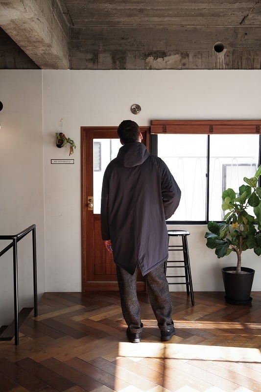 Nylon Padded Hoodie Coat