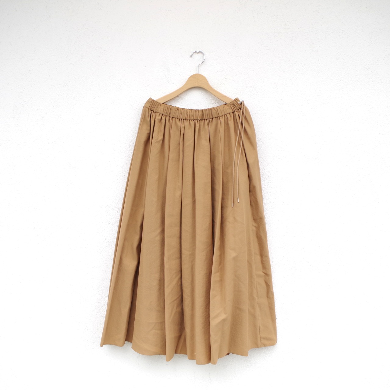 SIWALY nylon gather long skirt