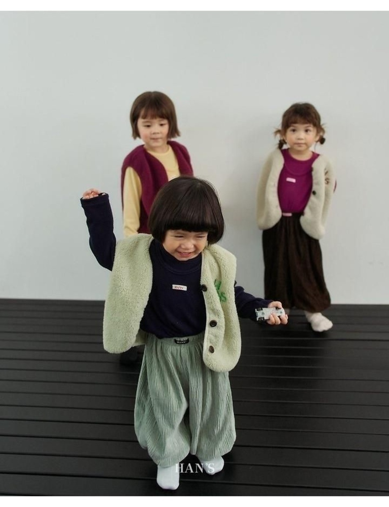 ハンス / Hans / ふんわりフライスT / 韓国子供服 / キッズ / 26winter〖取寄〗*XXS~JS*