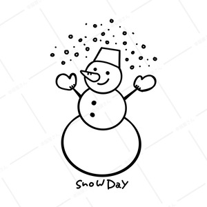 雪だるま snow day Tシャツ ms105 冬服 クリスマス かわいい イラスト デザイン