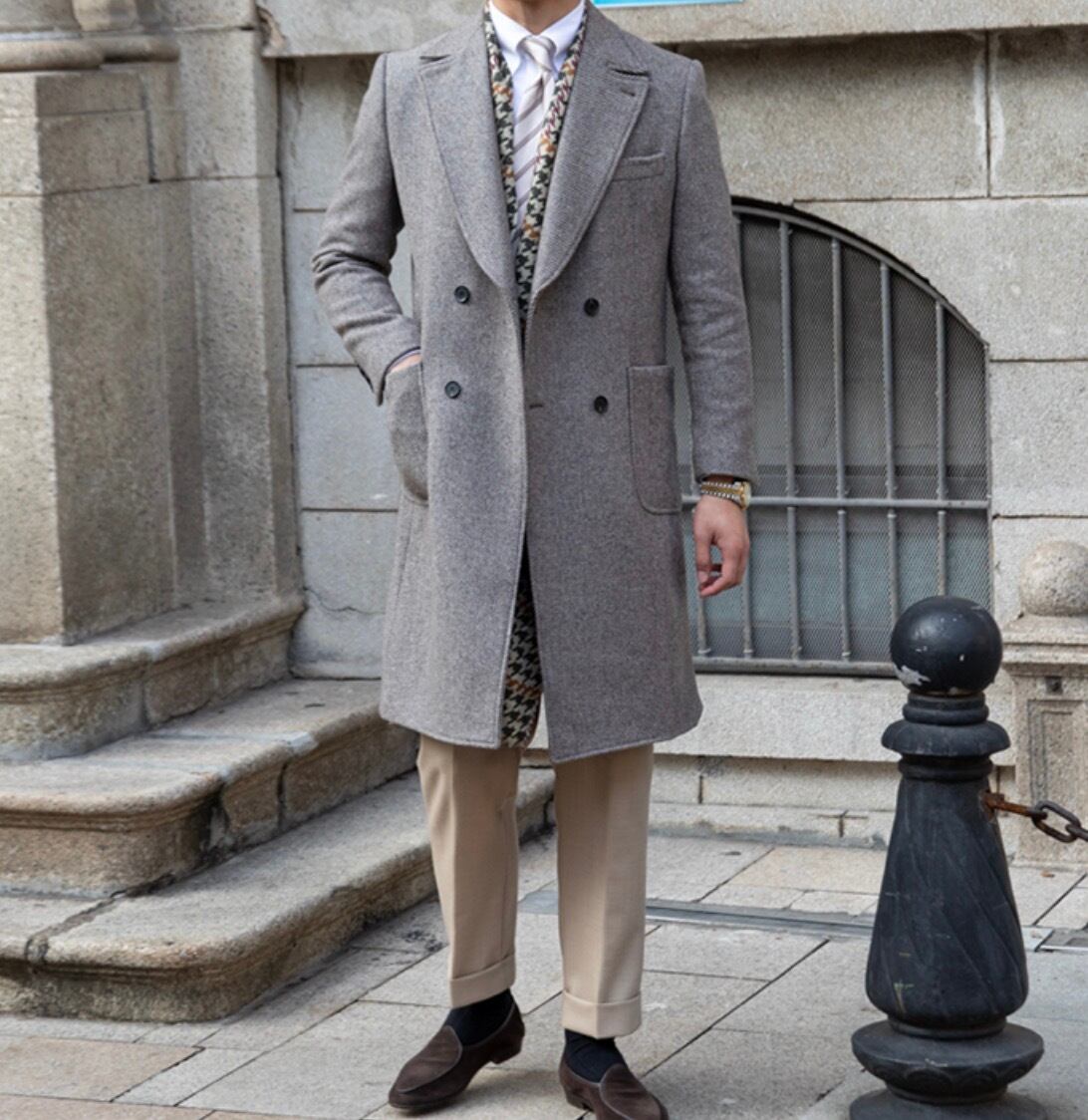 ARTIGIANALE グレー チェスターコート サイズ48 イタルスタイル