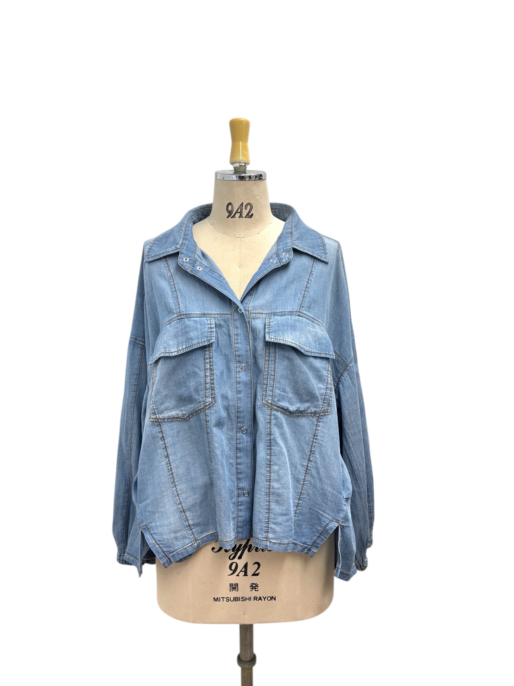 シアーデニムショート丈シャツ 816301 ayane アヤン 2026年3月末〜4月初旬入荷予定 11月展示会