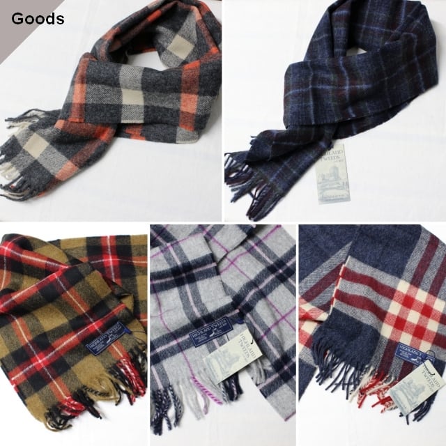 HIGHLAND TWEEDS チェックストール CHECK STOLE 7カラー