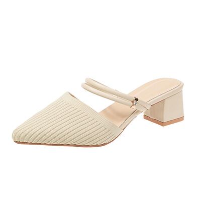 ポインテッド トゥ 5cm l サンダル ミュール ママ 学生 OL 通勤 通学 公園 リゾート 旅行 お出かけ カジュアル シンプル おしゃれ 大人 ポインテッド トゥ 5cm ヒール サンダル ミュール ママ 学生 OL 通勤