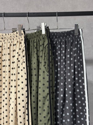 corduroy dot line pants