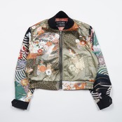 【BJK-L003】再構築リバーシブル着物ボンバー KIMONO REVERSIBLE BOMBER JACKET
