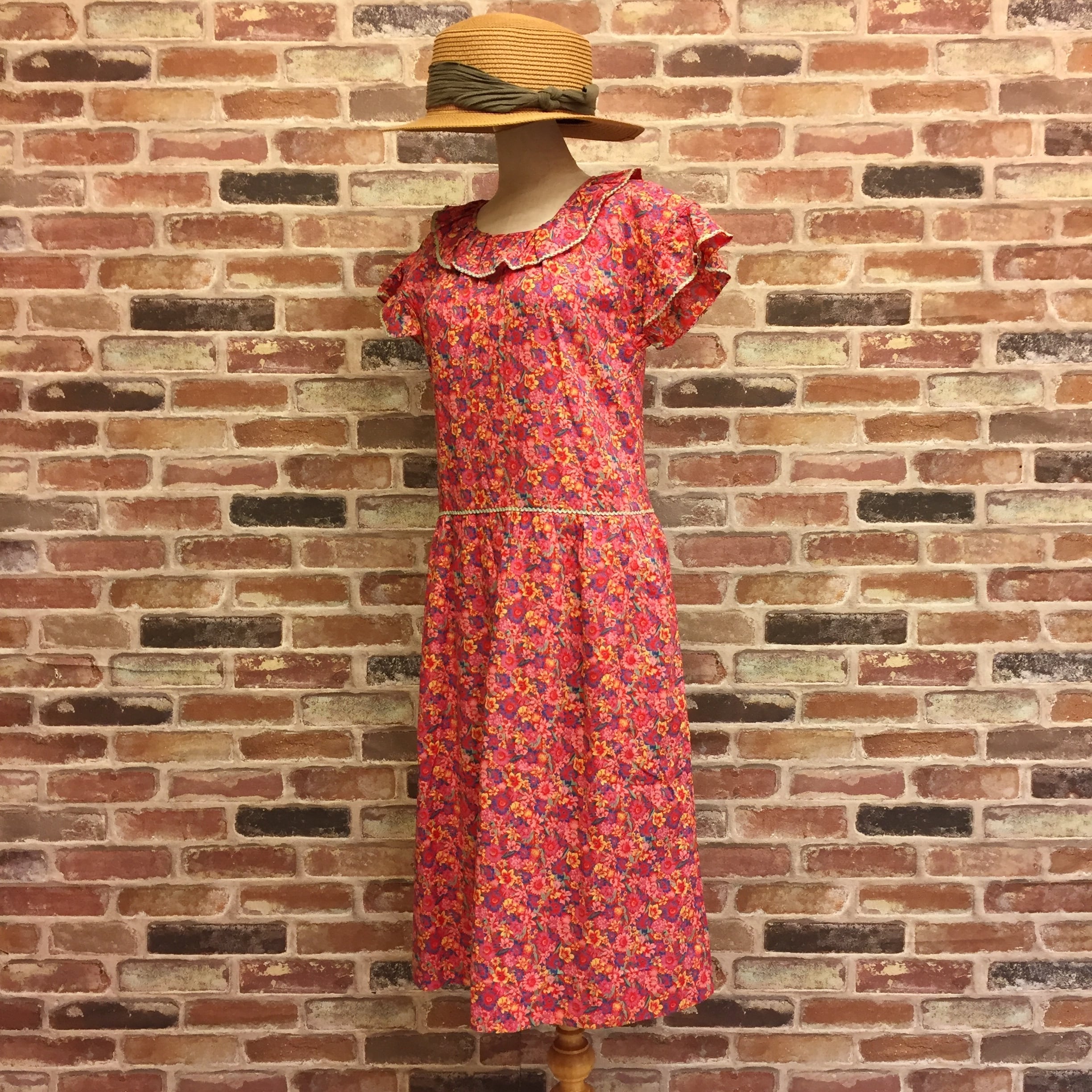 HANAE MORI Flower Red One-piece | インポート古着 GEORGE AND KEWPiE