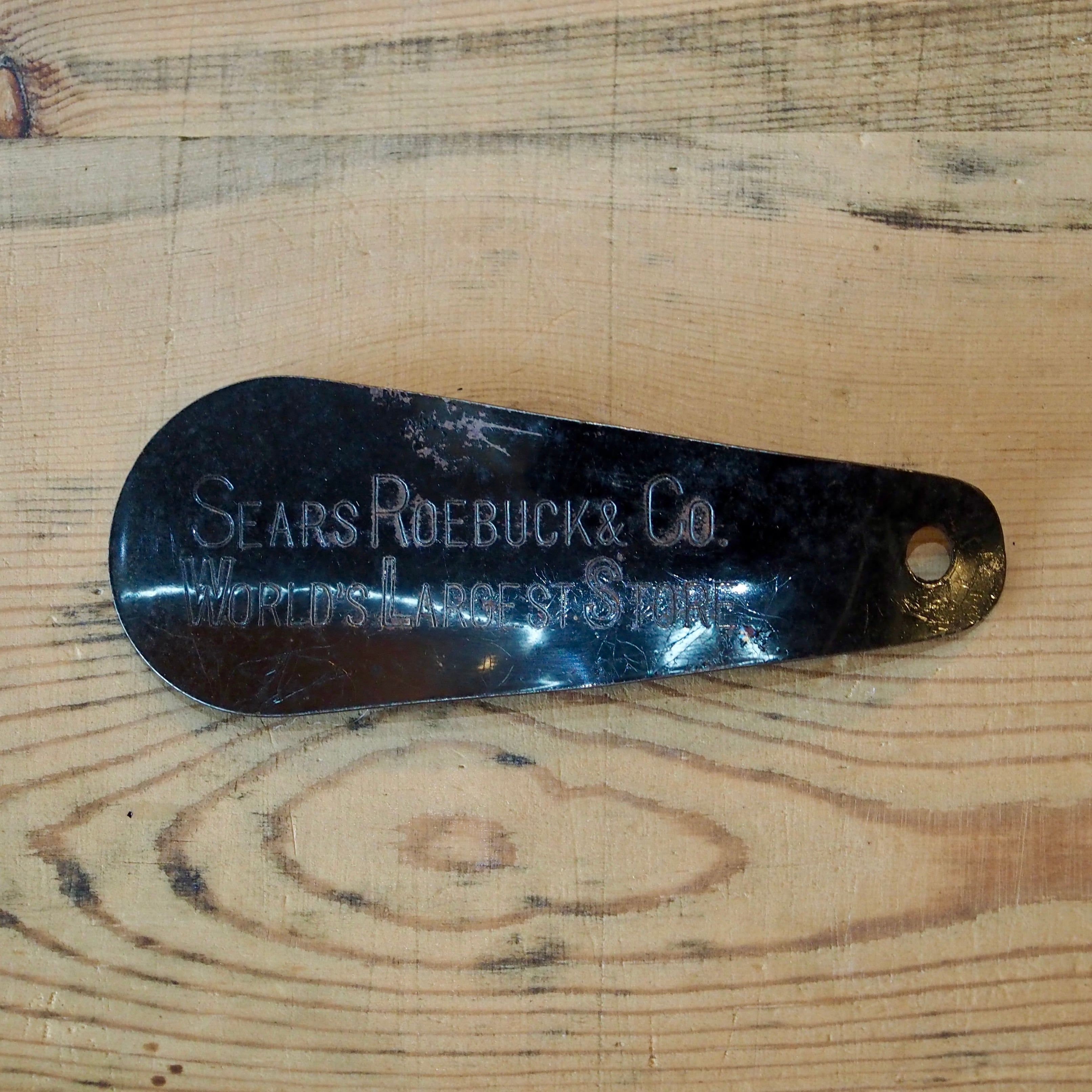 30s SEARS 黒ラッカーシューホーン ヴィンテージ アンティーク SEARS ROEBUCK&Co Black Shoe Horn 30's 40's ヴィンテージ