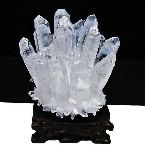 水晶 クラスター 水晶 原石 台座付属 一点物 182-8351