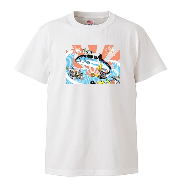 大漁 / Tシャツ / OKAME /  -WHITE-