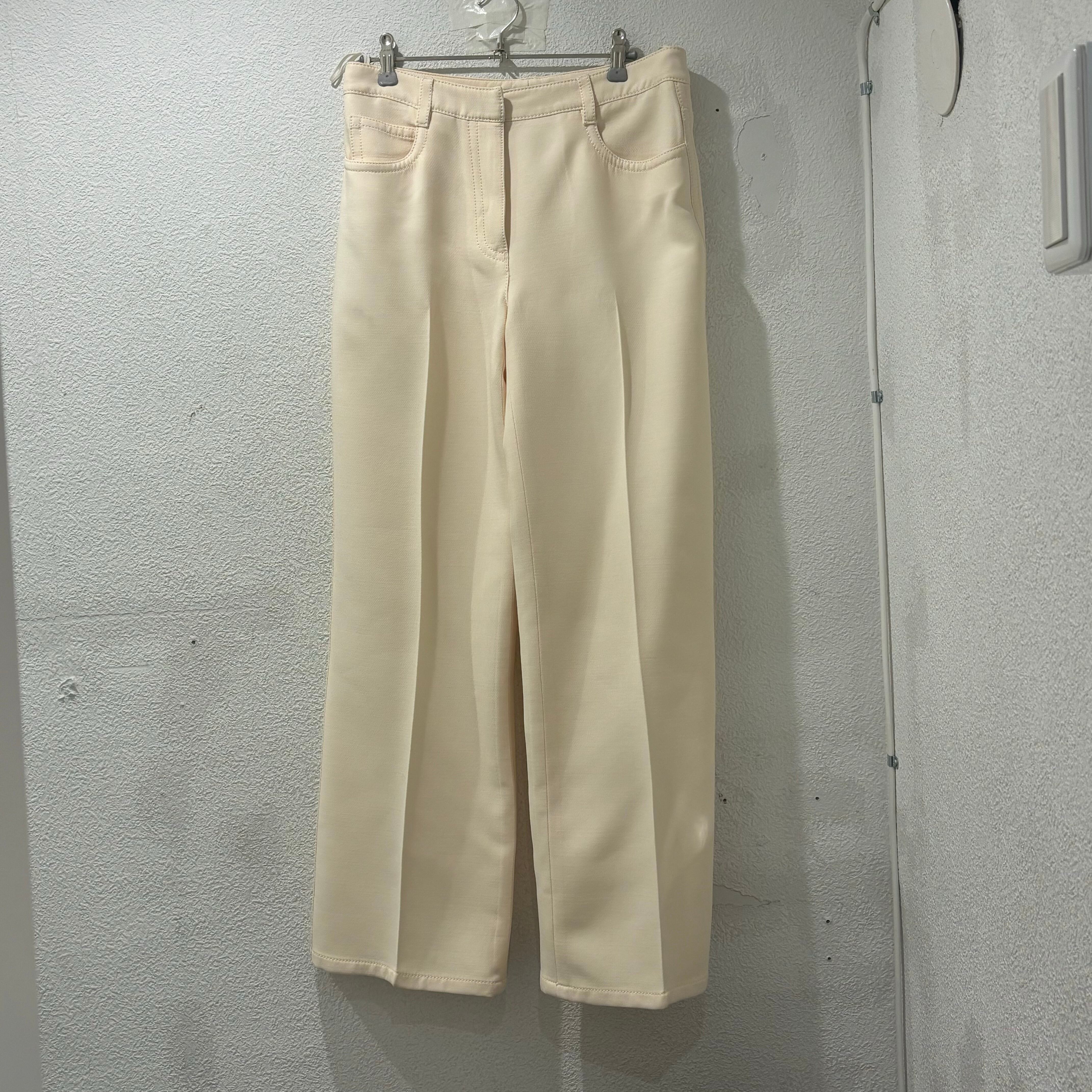 PRADA プラダ 23AW スラックスパンツ 三角プレート レディース size38S  