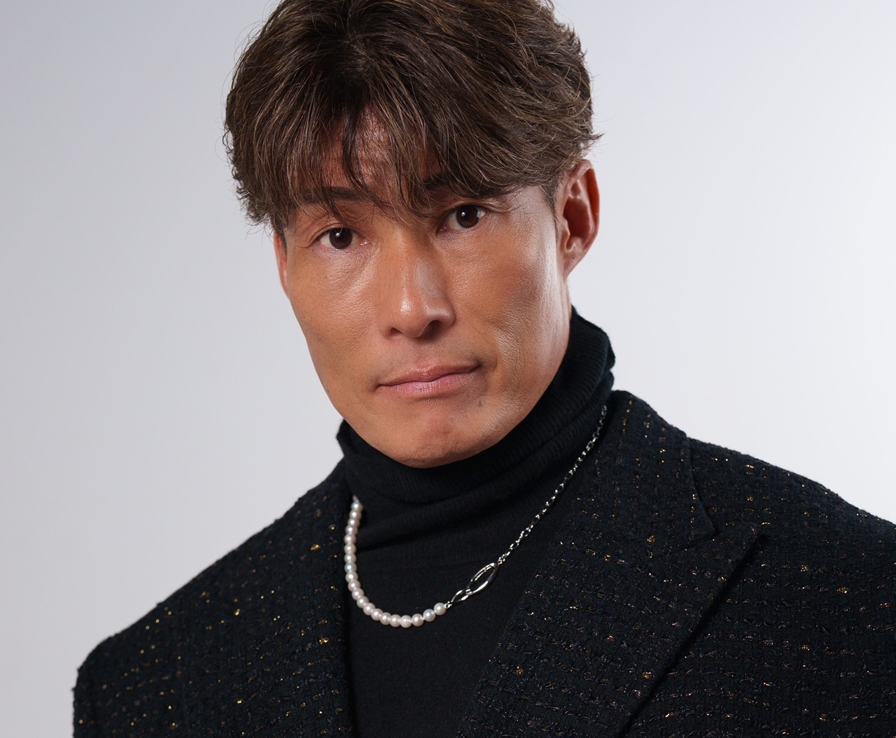 [BRISTOL]あこや本真珠ハーフチェーンセミロングネックレス　54cm