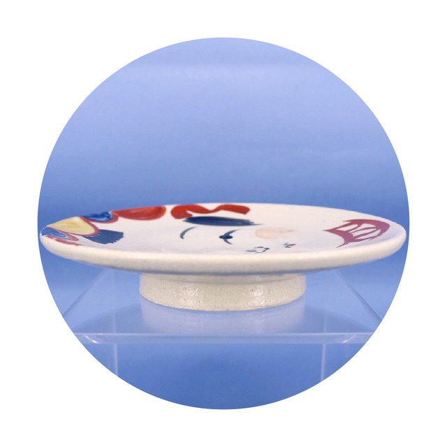 《 鈴木ハツミ 》高台丸小皿　こけし