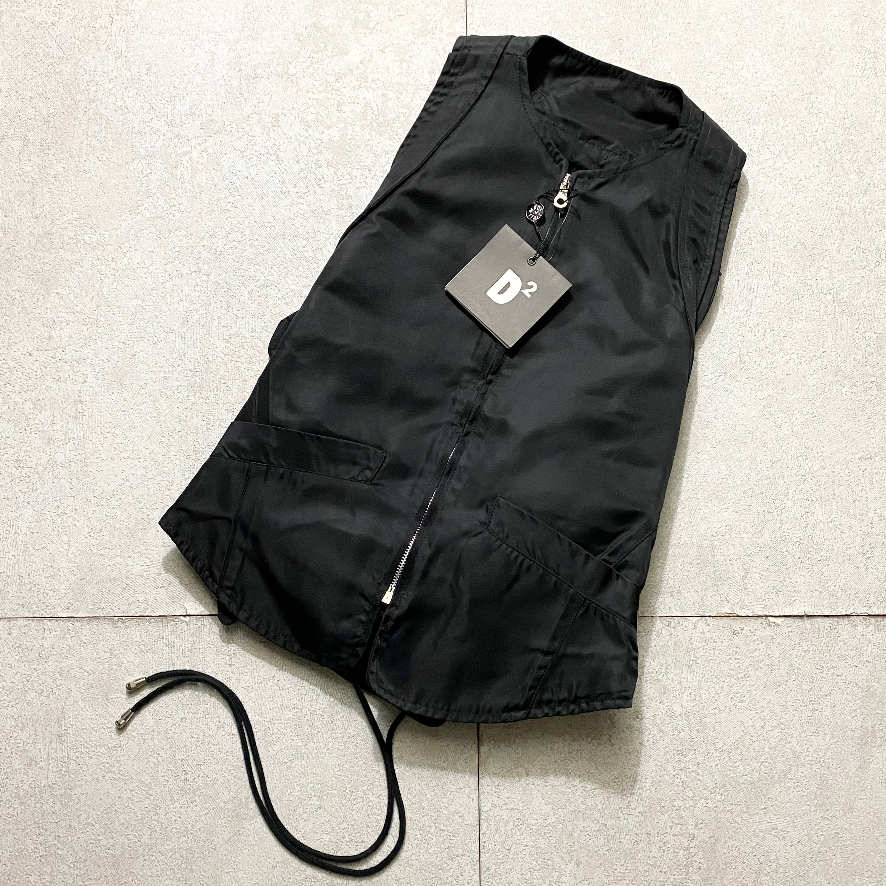 archive DSQUARED nylon zip-up vest integrated backpack | NOIR ONLINE