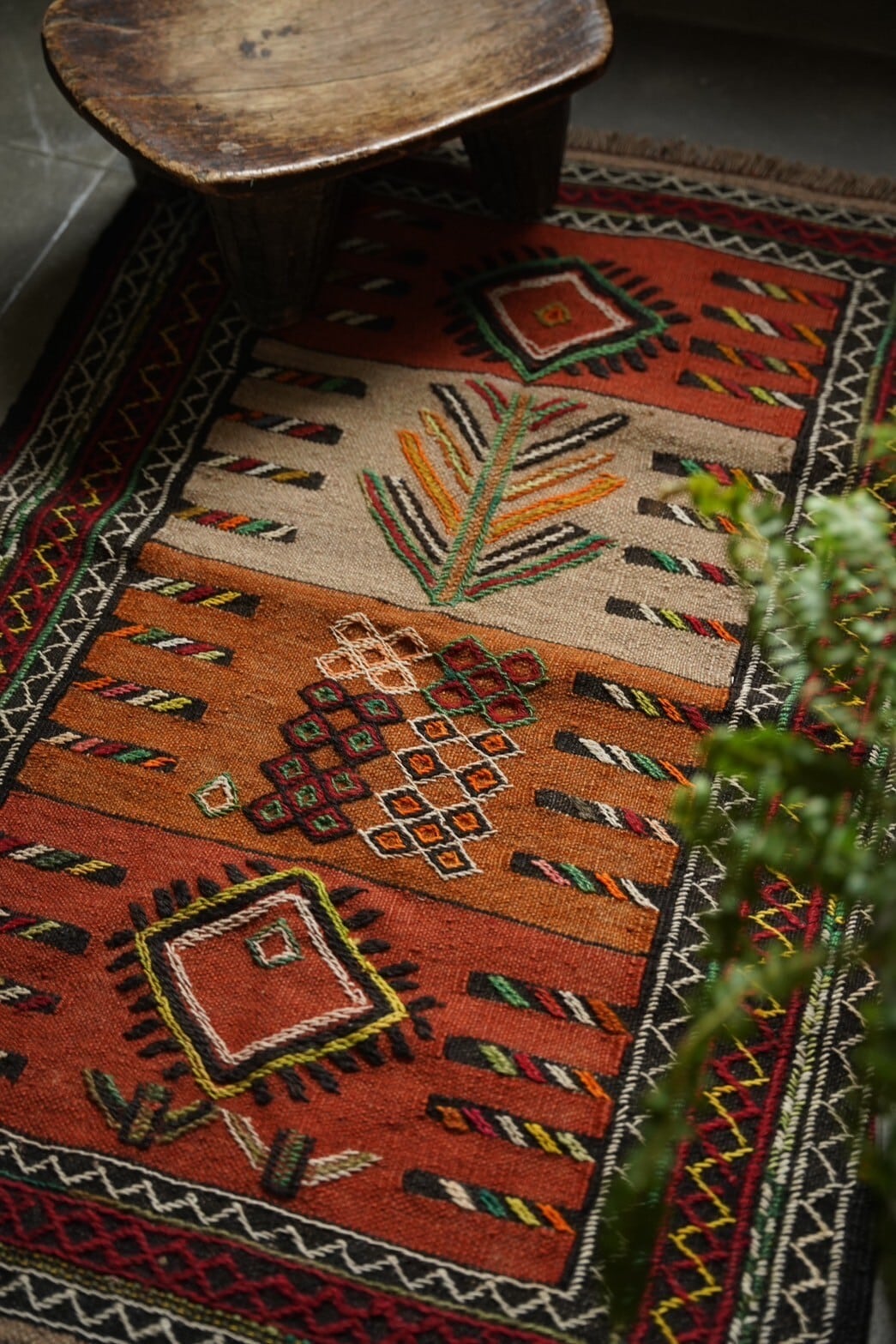 1410-Vintage Kurdish killim