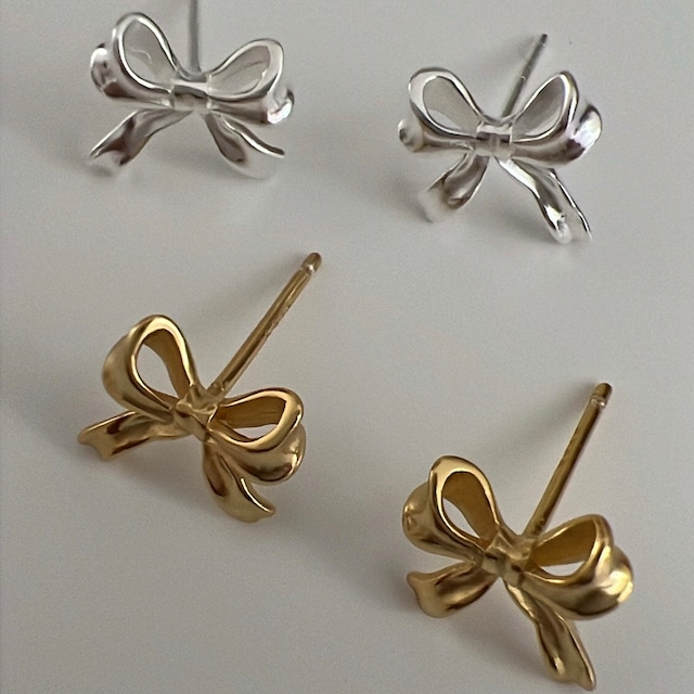 S925 ribbon mini pierce (P141)