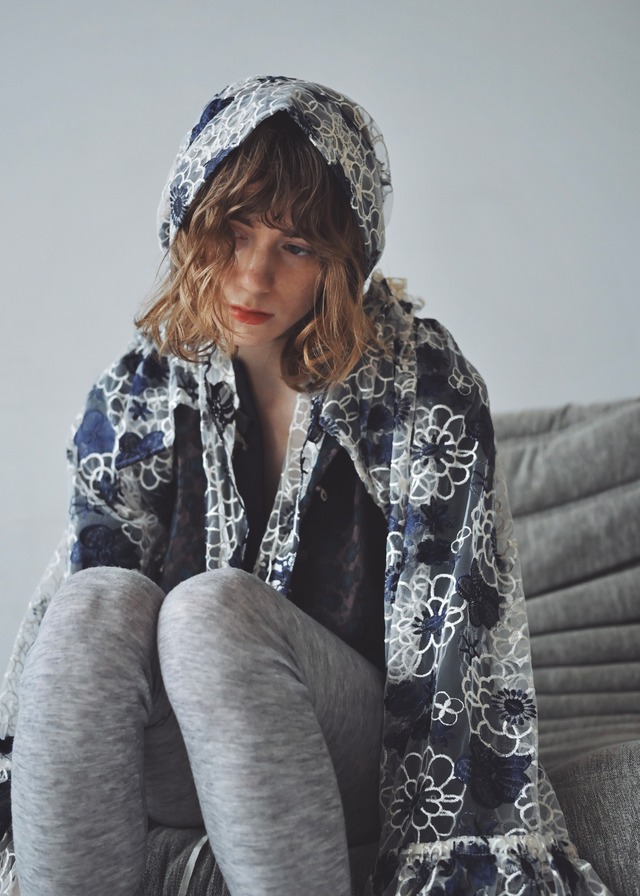 Anemone | Embroidered Lace Veil Hood
