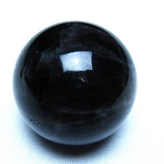黒水晶 モリオン 丸玉 35mm スフィア 置物 原石 141-7415