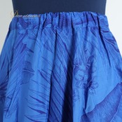 フラダンス 衣装 スカート ブルー系 プルメリア柄 青 フラ ダンス ロング ヤシ柄 華やか ハワイアン アロハ かわいい ハワイアンプリント ダンス衣装