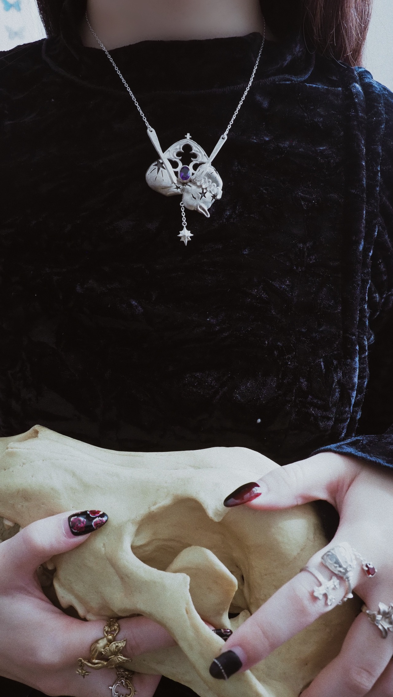 色彩羊ｲﾛﾋﾂｼの首飾り  シルバー  アメジスト