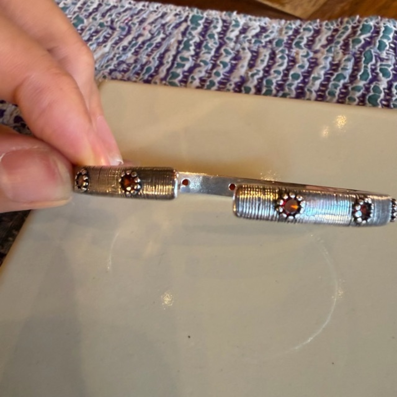 TOPANGA Jewelry Red Stone Bangle　レッドストーンバングル　ブレスレット　シルバーバングル　　バングル　　Bangle 　S925