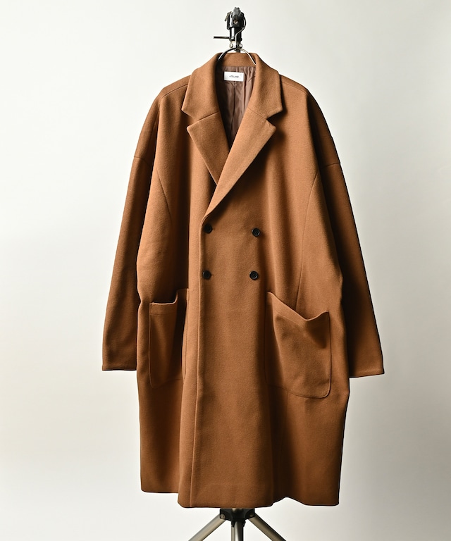 ATELANE Fake Melton Stand Loose Silhouette Coat (CAM) 22A-23063