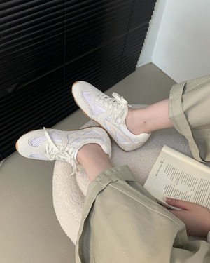 カラーブロックメッシュスニーカー A0419