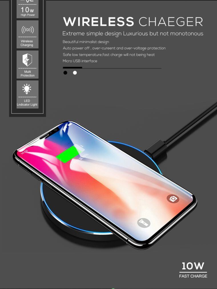 Qi 高速ワイヤレス充電器 スマホ 置くだけ充電 パッド 急速充電 spa109