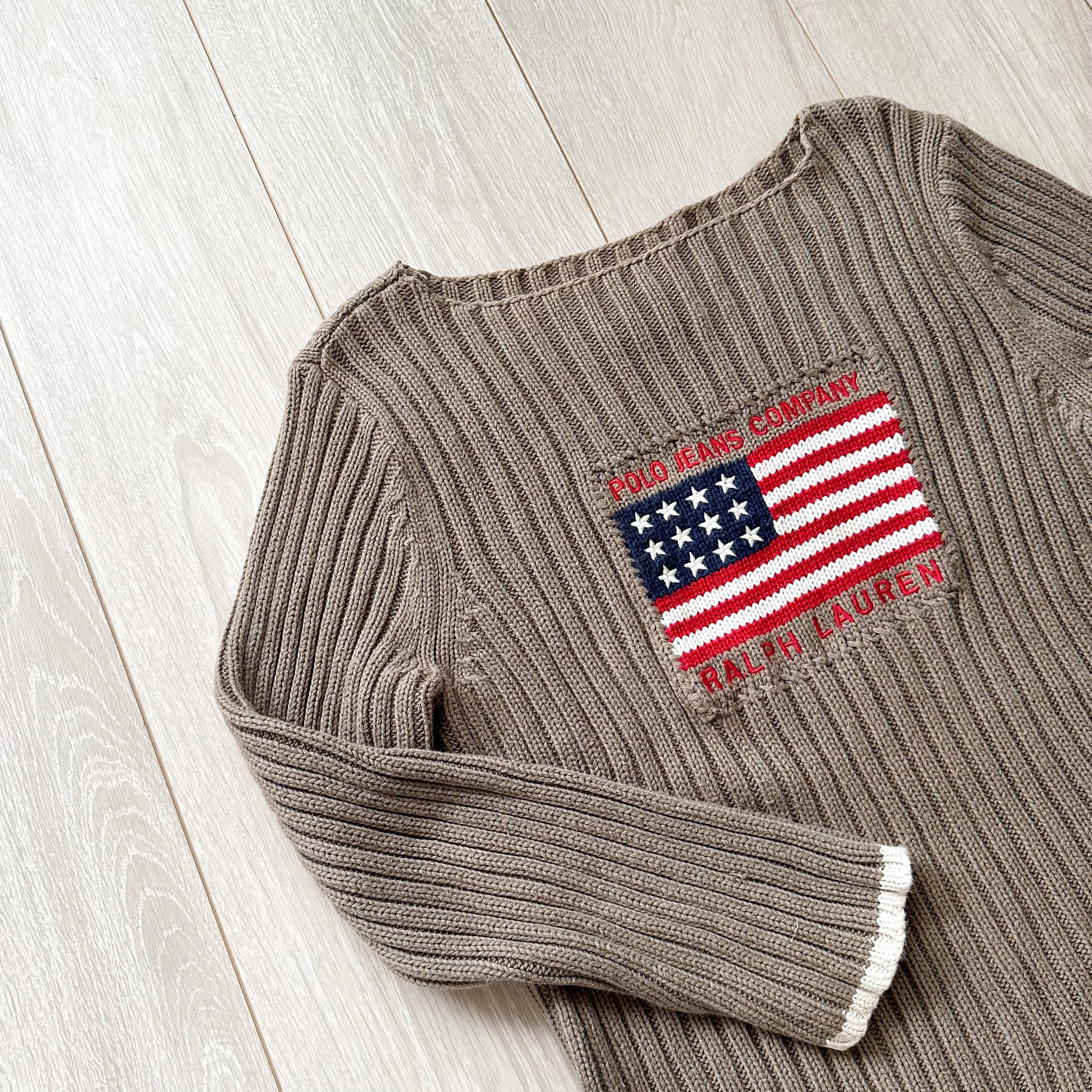 polo jeans co. ralph lauren】used stars and stripes knit ラルフ