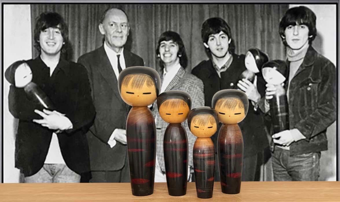 ビートルズこけし（通称）渡辺正雄作　大