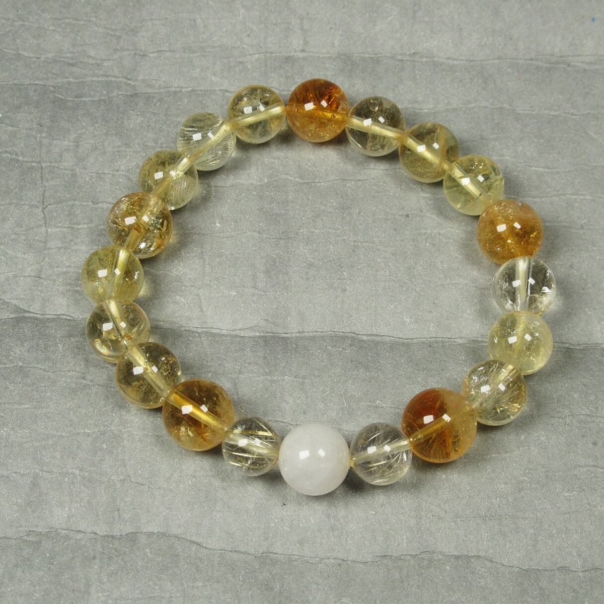 シトリン アゼツライト ブレスレット | BELEZA RARA