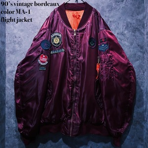 【doppio】90’s vintage bordeaux color MA-1 flight jacket