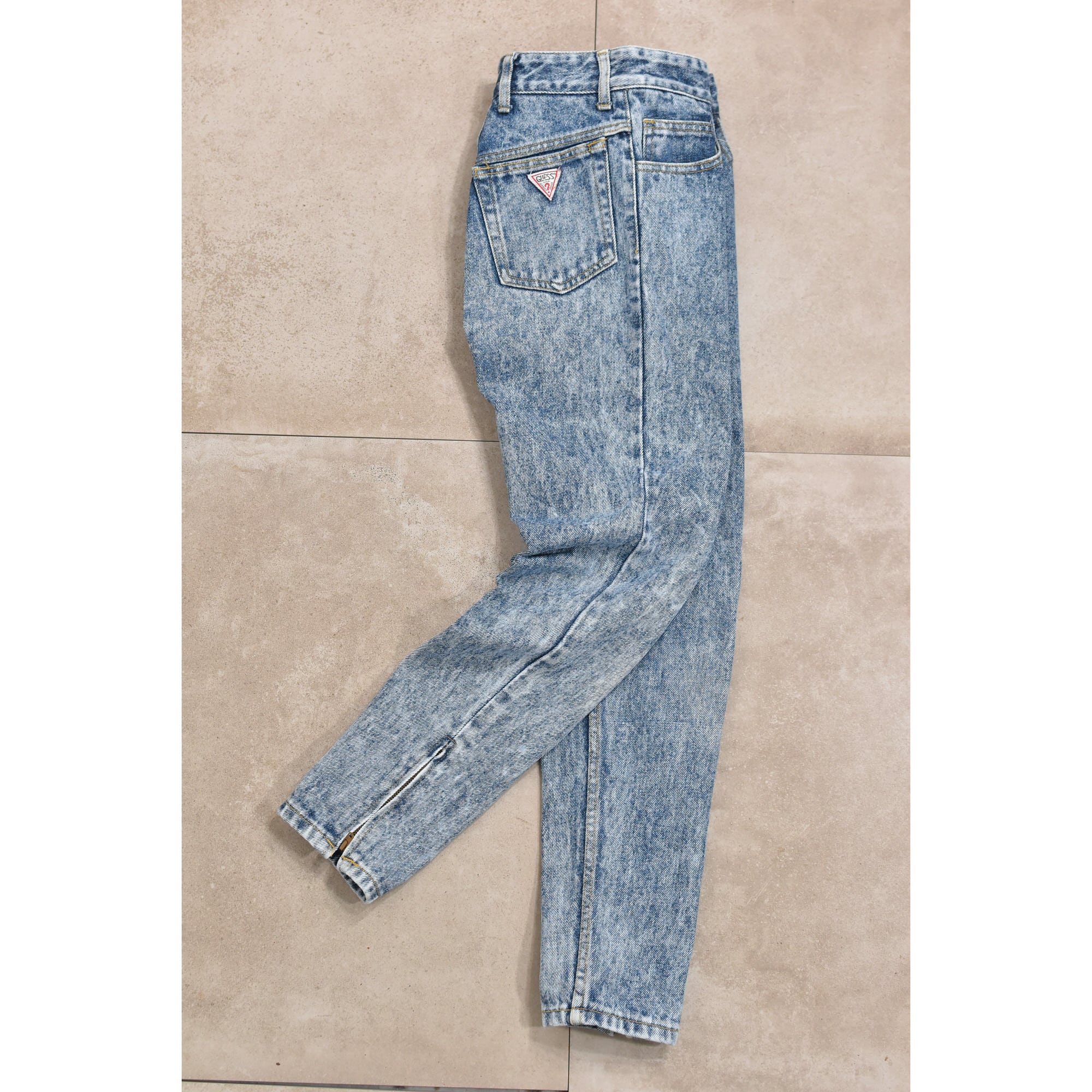 90s USA GUESS JEANS chemical wash denim pants | 古着屋 grin days