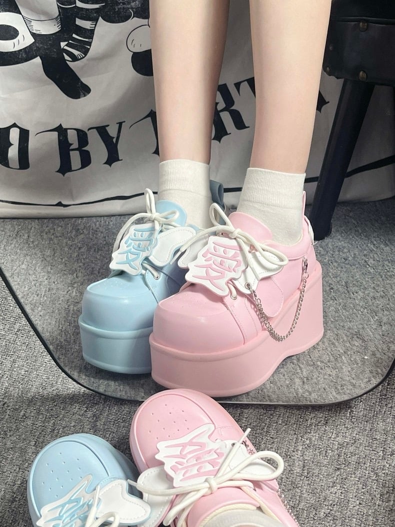 病みかわいい 22〜24.5cm 個性的 厚底アシメトリーカラー 病みかわいい 22〜24.5cm 個性的 厚底アシメトリーカラー