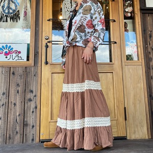 ボヘミアンマキシ丈スカート