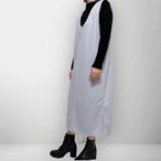 【人気シリーズ】シンプルで楽ちん Uネックジャンパースカート｜水色 / ライトブルー｜サムネイル9