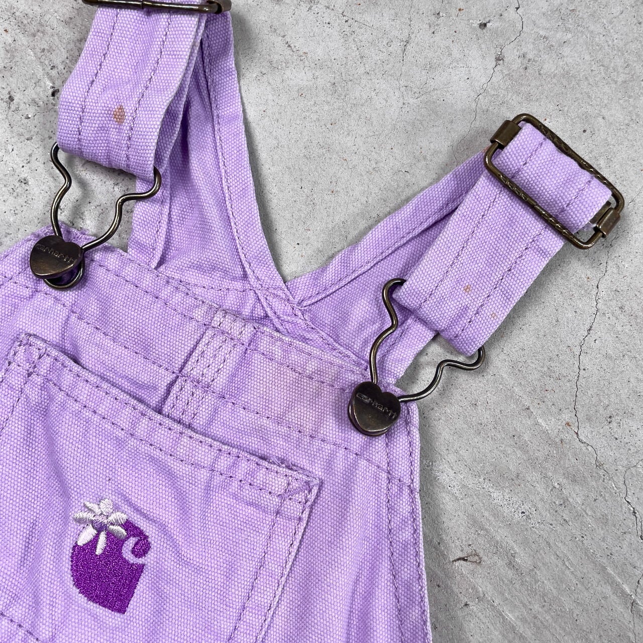 Kids】Carhartt カーハート ダック地 オーバーオール キッズ 0歳用 3-6