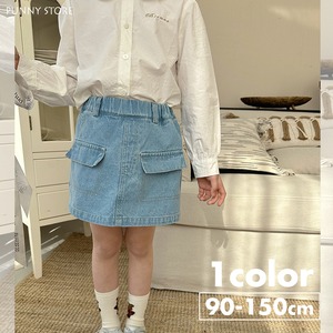 《取寄》 デニムキュロットスカート  Bobi 2024春 韓国子供服 スカート 短パン ショートパンツ ミニスカート ボトムス 女の子