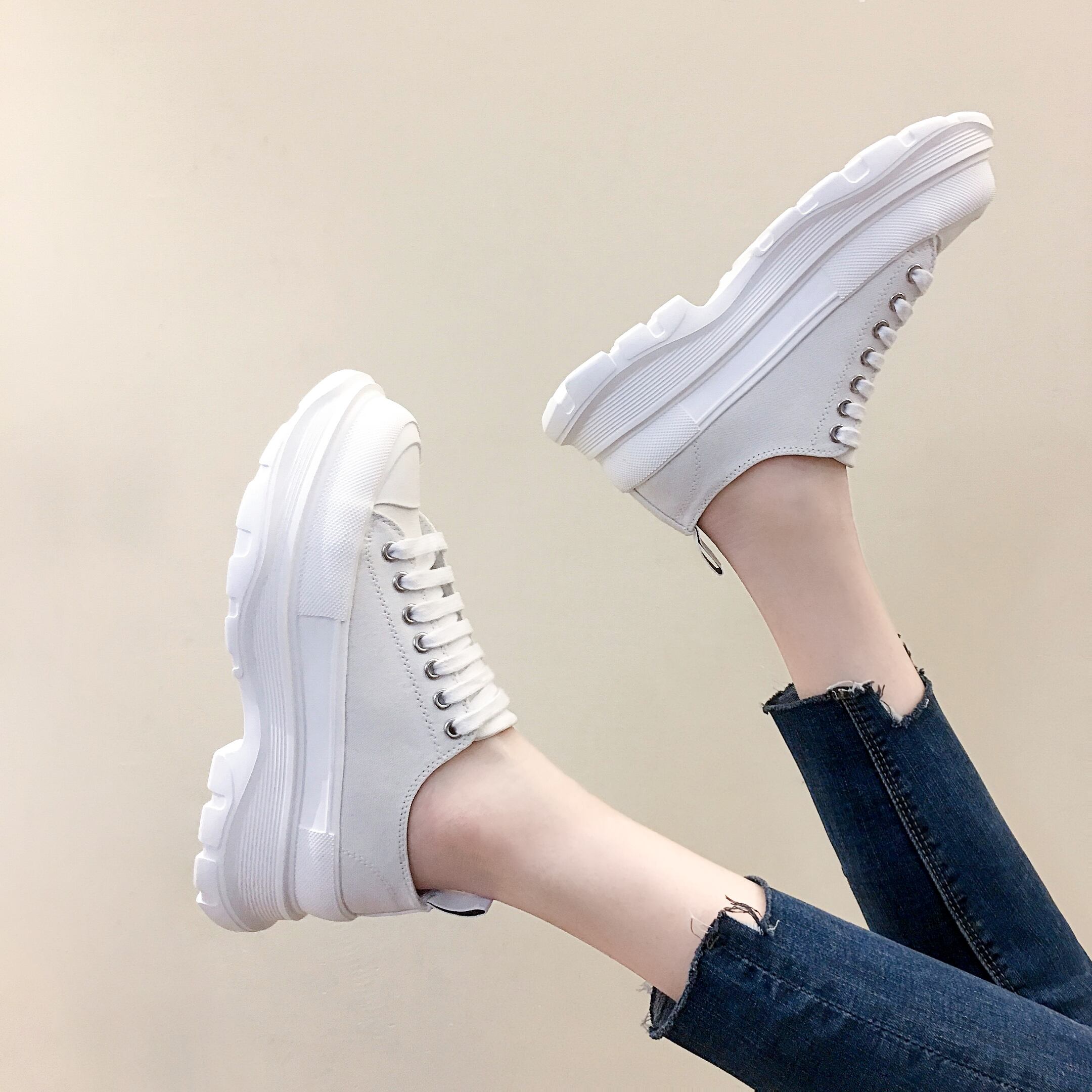 ホワイトサマーレッドカジュアル 靴 シューズ 夏物 フェイクシューズ41811639575