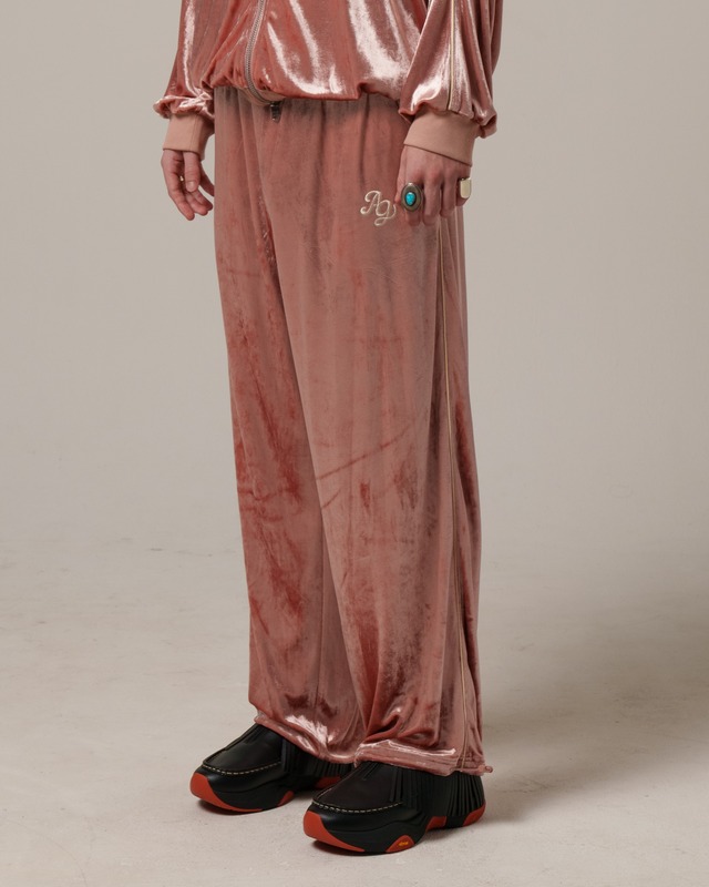 残り僅か | Clash Velour Gathered Pants / Antique Pink