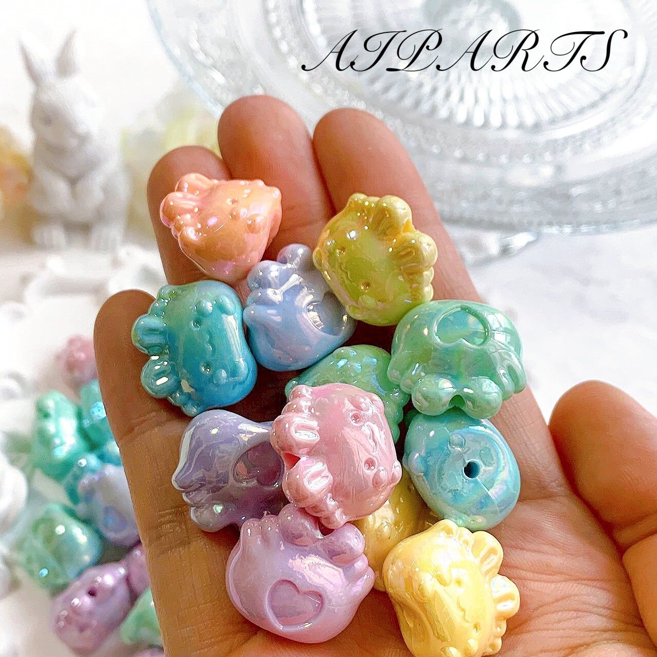 1袋100円均一】ハンドメイド資材 素材 アクリルビーズ カスタムビーズ